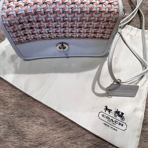 Coach Woven Leather Crossbody Bag | Never Used